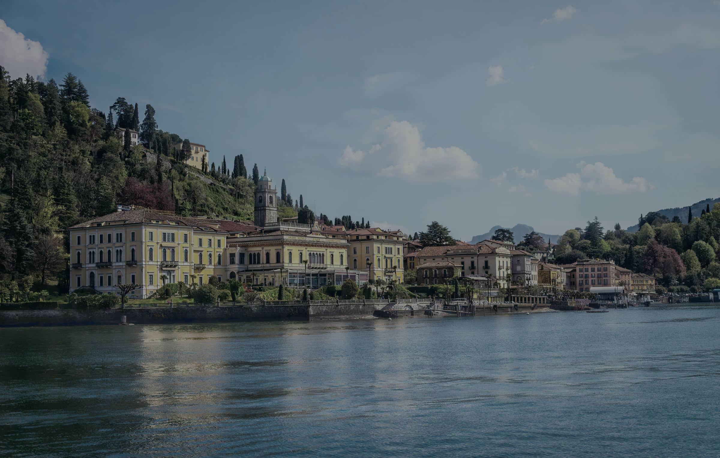 The town of Bellagio from the water