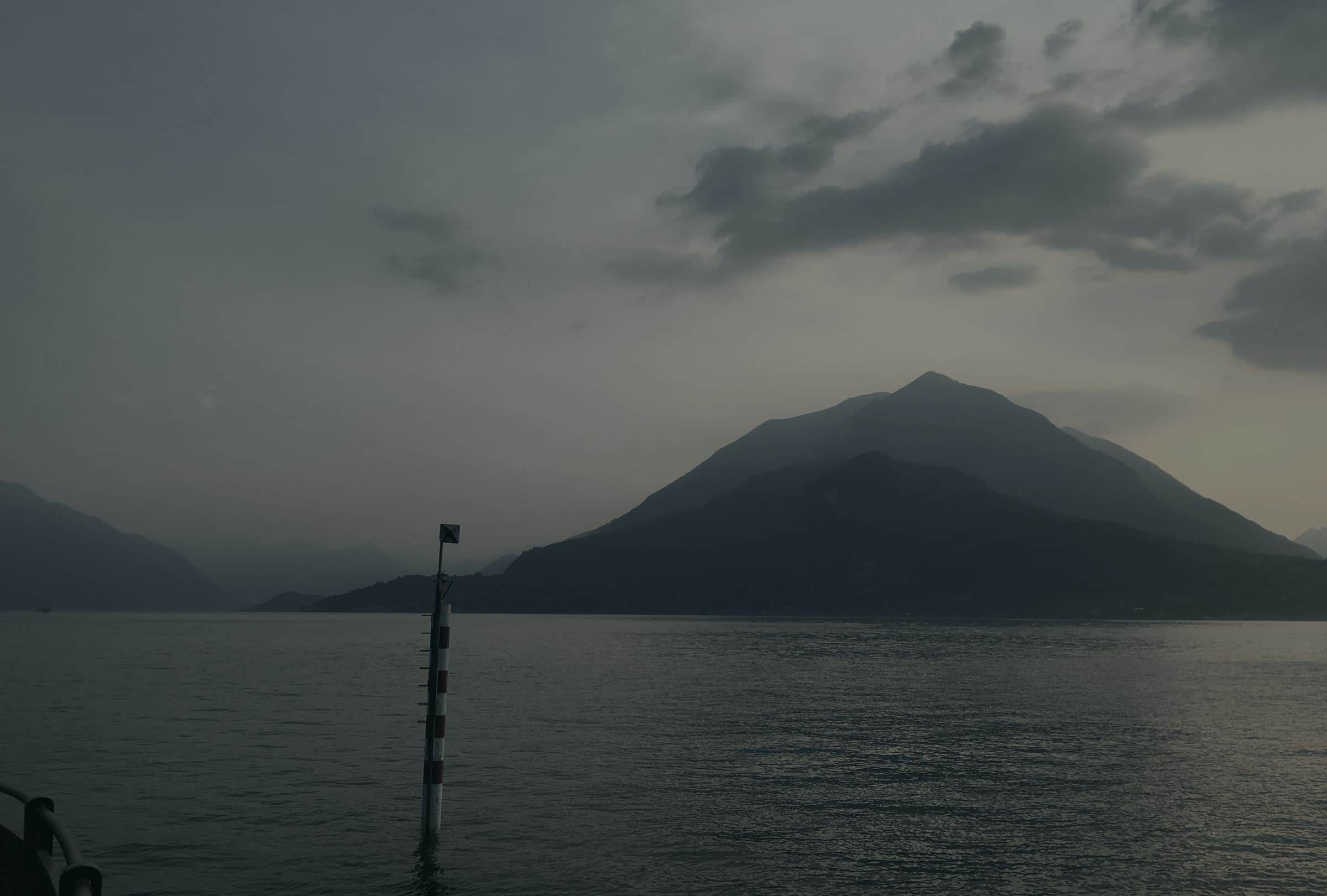 Lake Como at dusk from Varenna