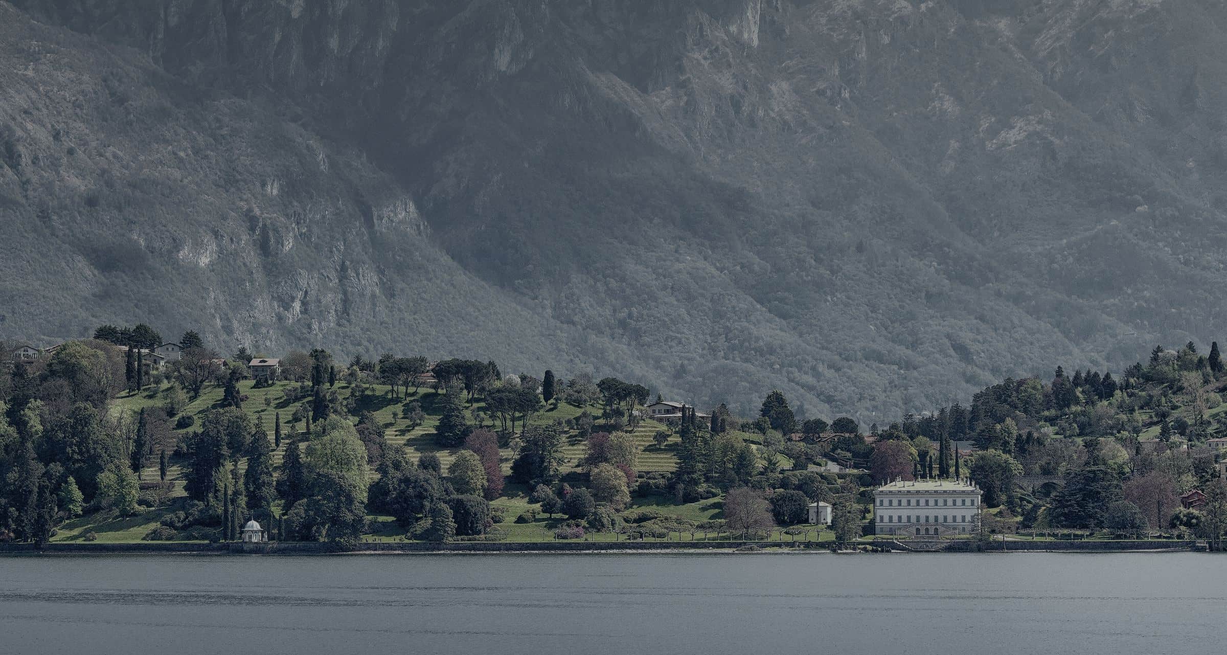 Villa Melzi and its gardens on the shore at Bellagio