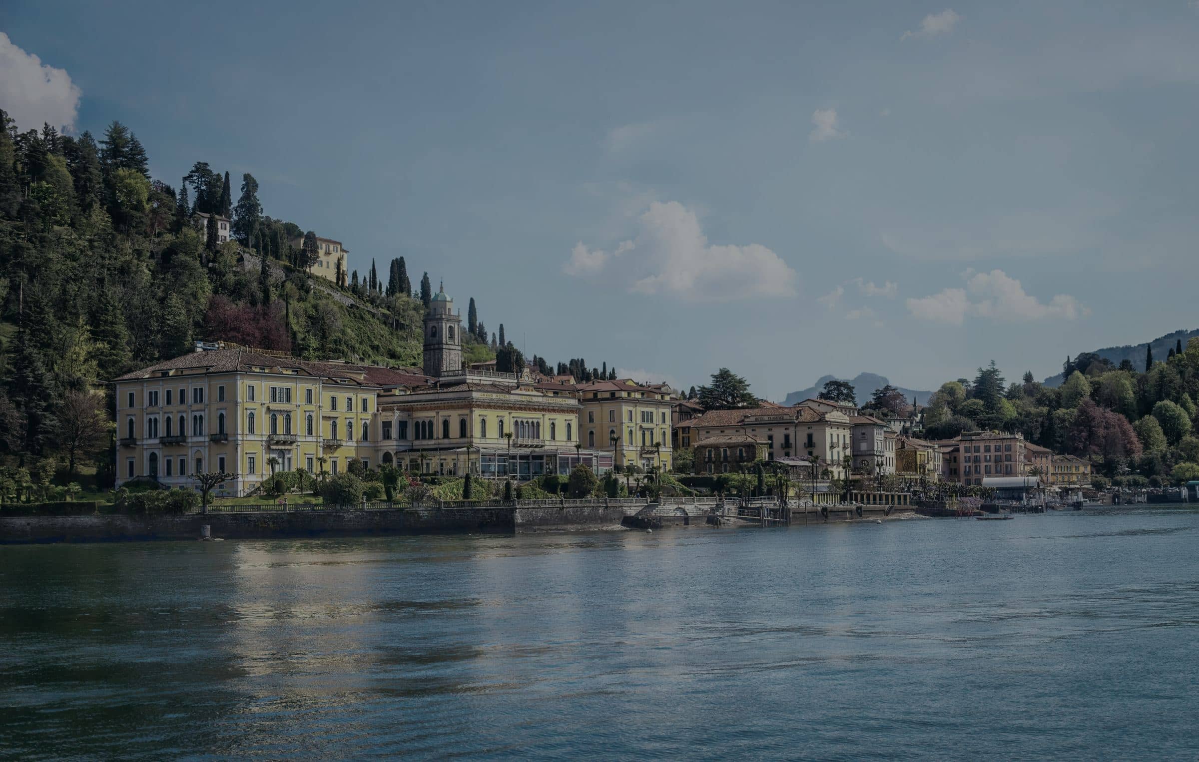 The town of Bellagio from the water