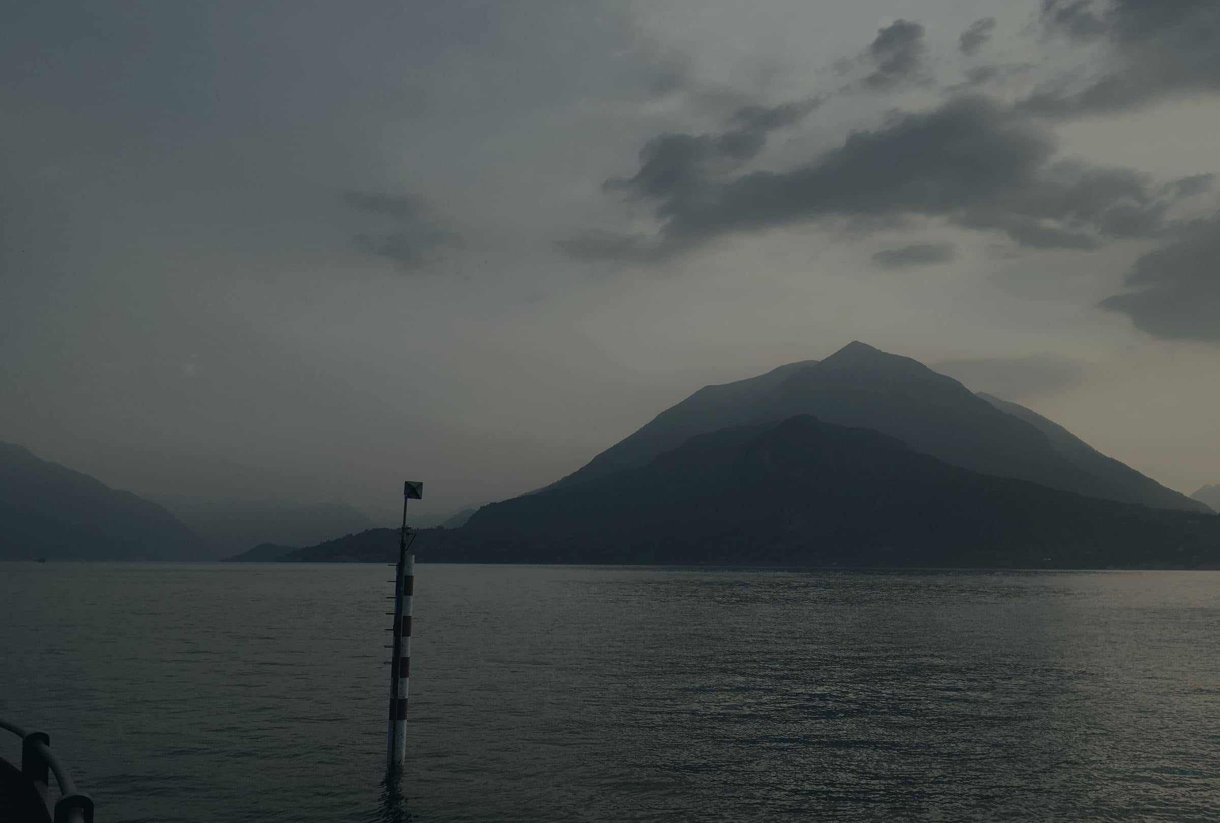 Lake Como at dusk from Varenna