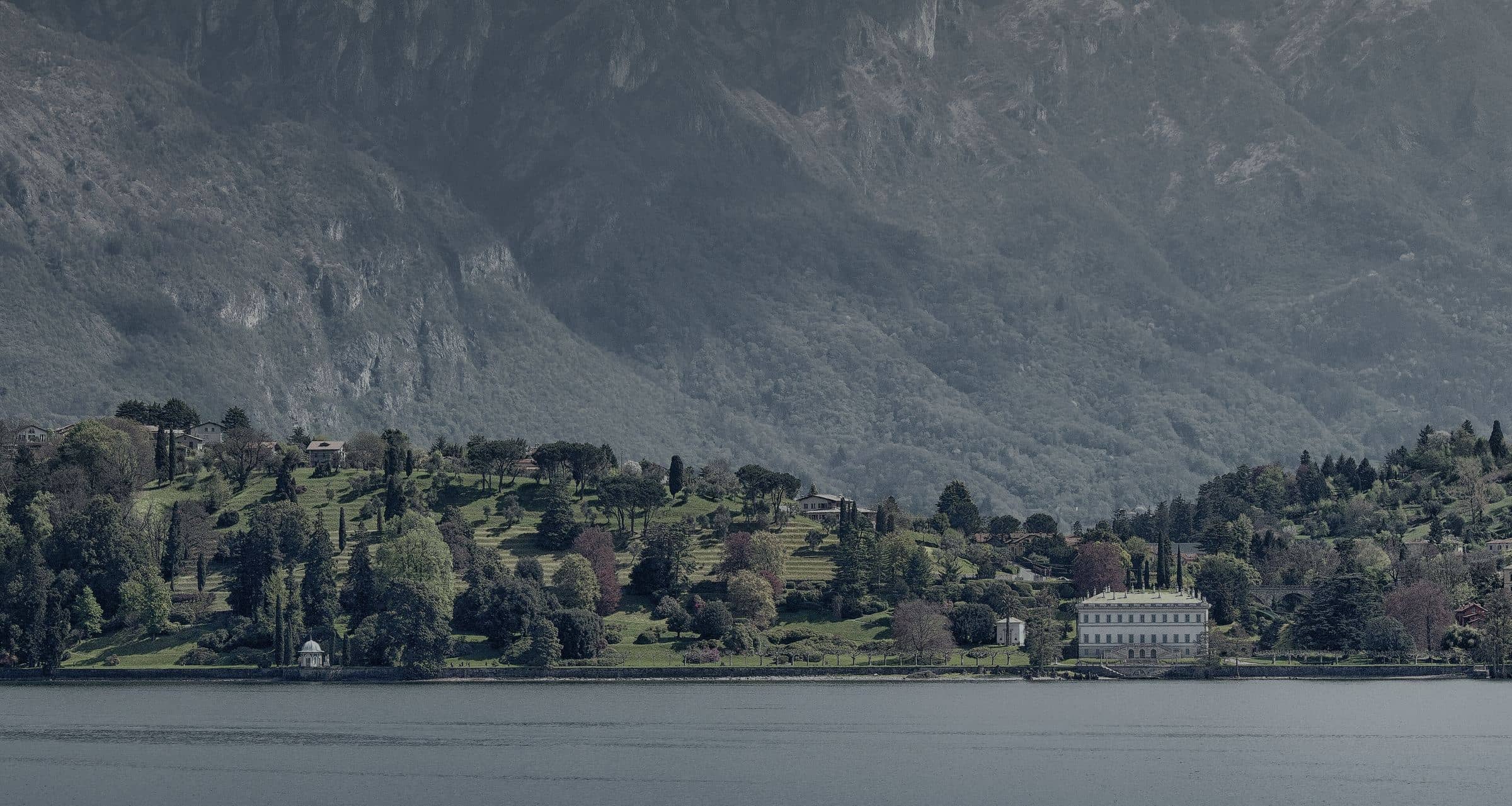 Villa Melzi and its gardens on the shore at Bellagio